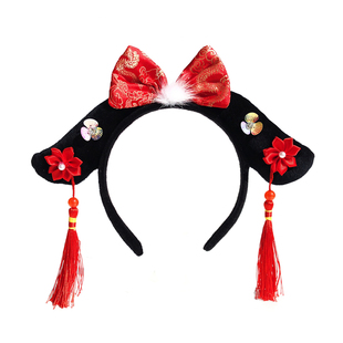 婴儿中国风发卡旗头头饰贵妃皇后格格发箍女宝宝宫廷头箍汉服发饰