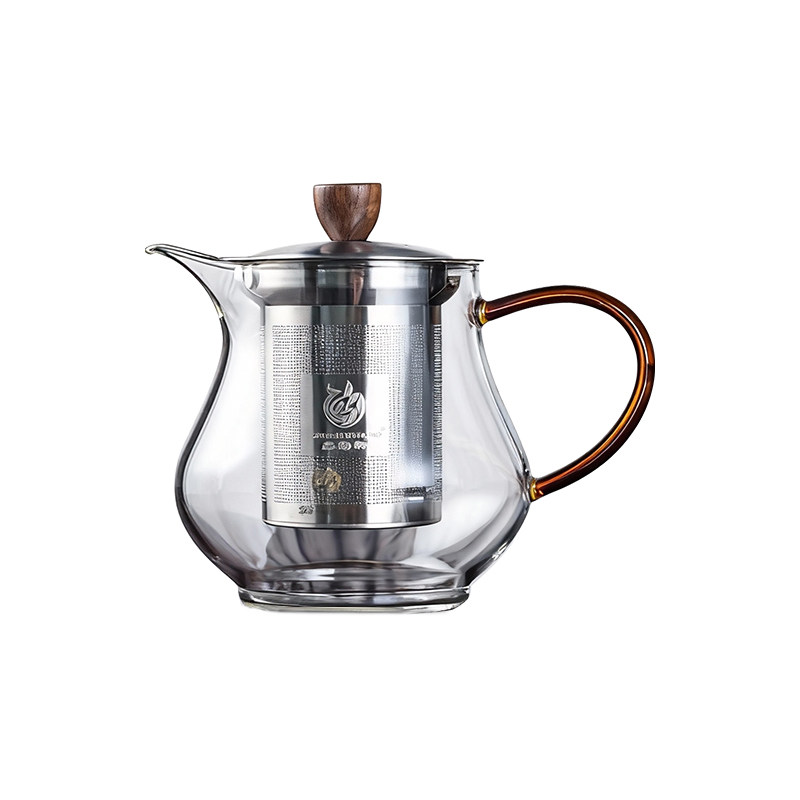 鑫凤祥玉雅壶璃茶壶加厚玻璃壶锈钢内胆过滤泡茶壶企鹅钢漏单壶