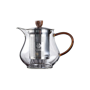 鑫凤祥玉雅壶璃茶壶加厚玻璃壶锈钢内胆过滤泡茶壶企鹅钢漏单壶