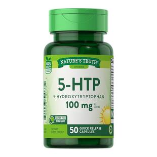 自然之珍美国5-HTP五羟基色氨酸胶囊加纳籽好睡解焦虑少压力