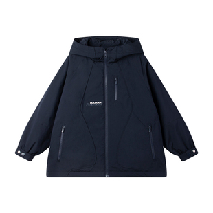 MUCMUKN【活力冬训】3M新雪丽棉户外防风夹棉外套机能夹克男童冬