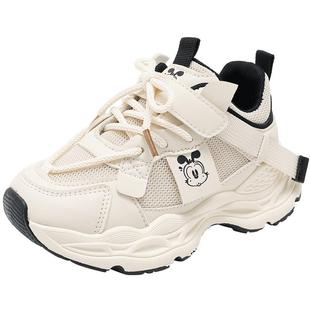 巴布豆童鞋男童鞋子2025新款秋冬季加绒加厚保暖老爹鞋女童运动鞋