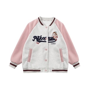 女童春秋外套洋气女孩子衣服中大童秋冬休闲棒球服女学生加绒上衣