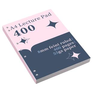 A4美式薄脆本不硌手横线英语笔记本学生专用考研错题记事本可平摊草稿本加厚不渗墨草稿练习本