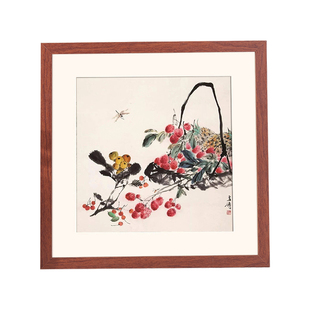 中式木质相框挂墙装裱国画画框4k开8k书法字画外框架自装A3空框a4