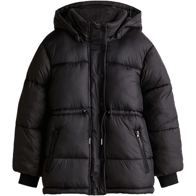 HM童装儿童女童棉服冬季保暖绗缝尼龙立领棉服1237156