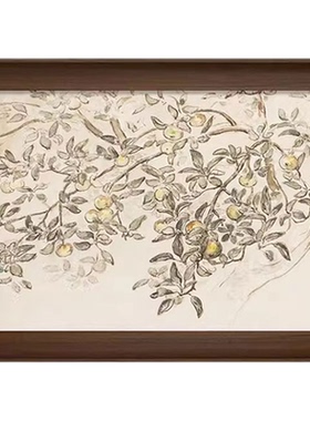 中古风苹果树电表箱挂画客厅玄关装饰画厨房高级感花卉电箱遮挡画