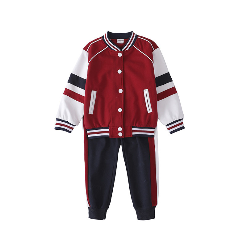 小学生校服春秋冬款幼儿园园服三四件套儿童班服运动服枣红色套装
