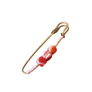 原创设计饰品天然玛瑙百搭古朴胸针大别针披肩围巾毛衣大衣针扣子