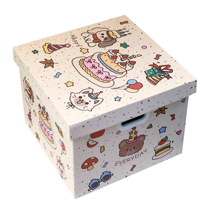 卡通生日礼物盒大号礼品盒六一儿童节零食包装盒送男女友纸箱空盒