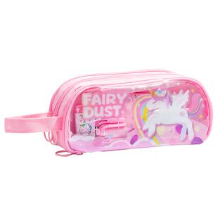 晨光笔袋女生2026新款一到六年级小学生大容量文具盒高颜值简约ins风三层多功能拉链款儿童铅笔盒初中生