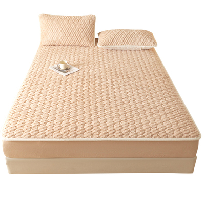 7A抗菌床垫保护罩夹棉牛奶绒床笠