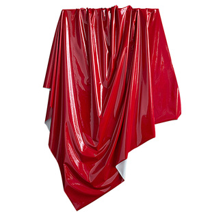 纯色四面弹力仿皮布料柔软防水镜面超亮面服装pu皮革面料