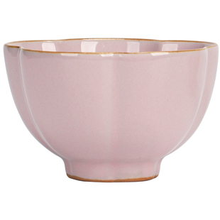 高档粉色汝窑主人杯精致泡茶杯功夫茶具品茗杯女士桃花可爱花瓣杯