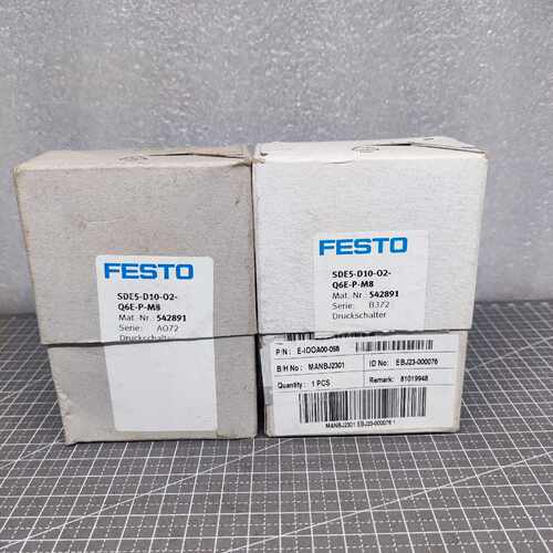 议价FESTO费斯托 压力开关 SDE5-D10-O2-Q6E-P-M8 542891 全新仅