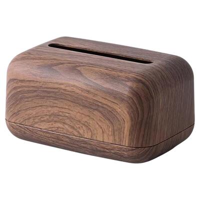 仿胡桃木中式高档纸巾盒收纳盒