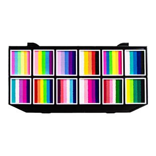 脸部彩绘儿童面部颜料工具套装人体彩绘无毒水溶性可水洗舞台妆容彩妆画脸专用摆摊专业化妆手绘模板