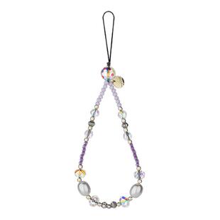 MASFEIL × 闪亮紫水晶手机挂链挂绳短款挂链绳子适用苹果16手机壳配件包包炫彩挂件挂饰超火高级防丢网红女