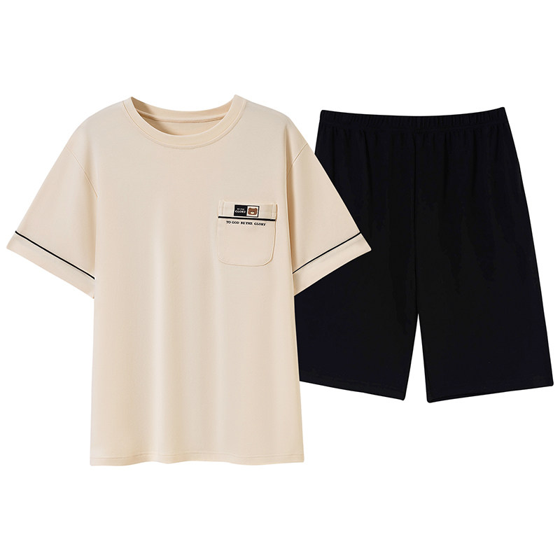 夏季纯棉睡衣情侣装一男一女睡裙睡衣/家居服套装