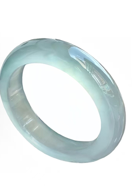 清川漱蓝高冰薄荷玉手镯女款