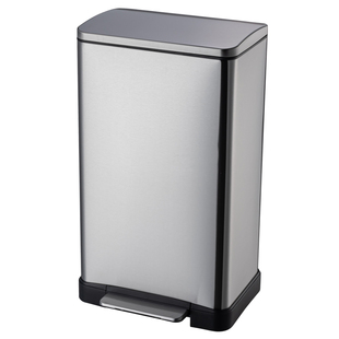 朗艺别墅垃圾桶8868款钛灰家用厨房不锈钢大容量20L30L45L升