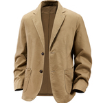 美式风商务休闲西服外套男士卡其色单排扣百搭西装领男装单西服薄