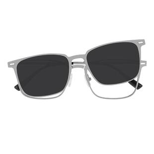 海伦凯勒磁吸眼镜框男司机夜间开车专用眼镜配近视墨镜偏光钛架女