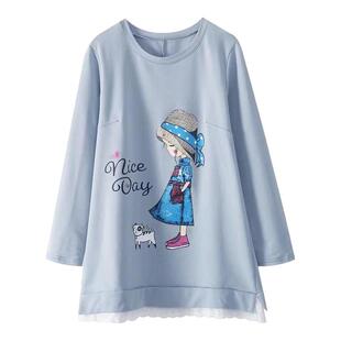 孕妇装春秋冬套装中长款袖宽松大码连衣裙卫衣上衣T恤外穿两件套