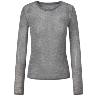 商场同款 摩萨克秋纯绵羊毛细闪套头打底毛针织衫上衣女