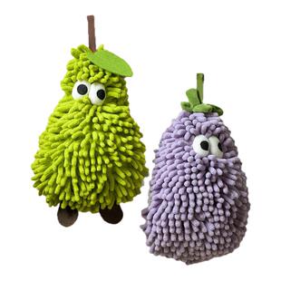 可爱多巴胺擦手巾可挂式加厚吸水柔软雪尼尔卡通萌趣大眼睛不掉毛