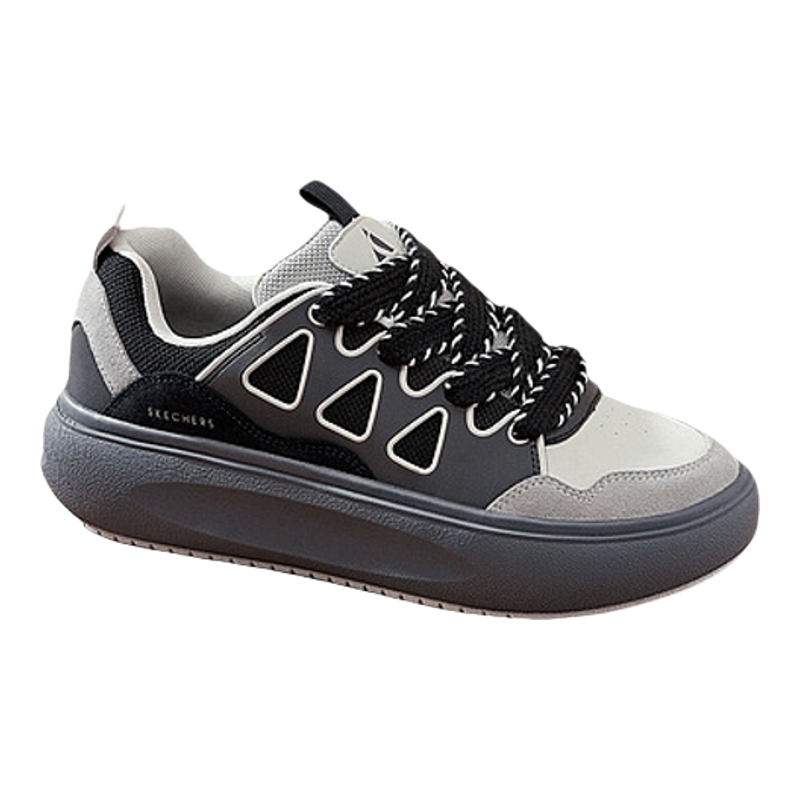 Skechers斯凯奇男女同款时尚板鞋春秋厚底增高鞋百搭舒适休闲鞋