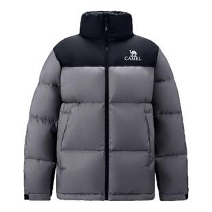 骆驼火山羽绒服男冬季加绒加厚保暖短款防寒情侣面包服男装外套
