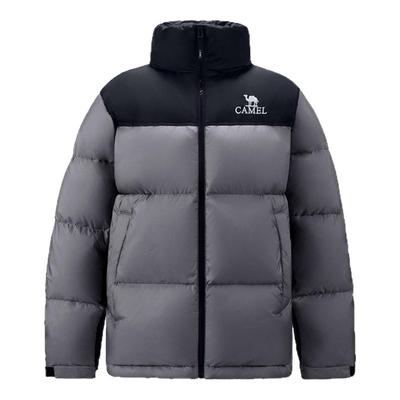 骆驼火山羽绒服男秋冬季2025新款加绒加厚保暖短款情侣面包服外套