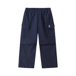 植木童装 儿童裤子2025秋冬新款中大童三防工装裤女童加绒裤子