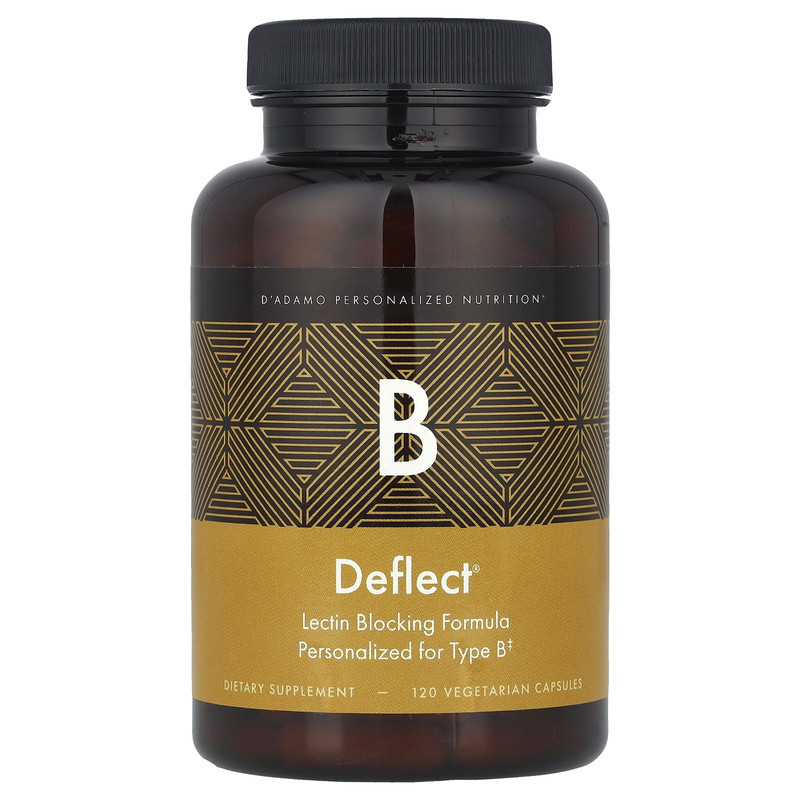 D'adamo,Deflect® B，凝集素阻断配方，120 粒素食胶囊