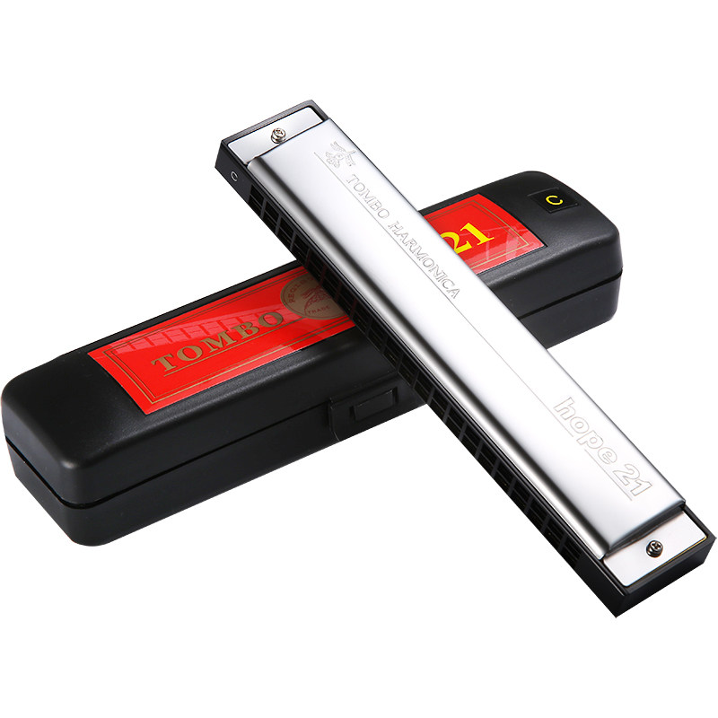 日本TOMBO通宝6621复音口琴21孔