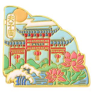 南京博物馆鸡鸣寺夫子庙玄武湖文创四季磁吸城市冰箱贴磁性贴