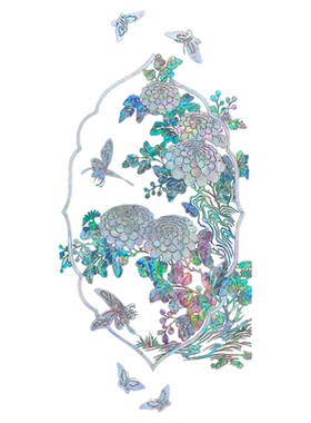 大盟仿螺钿水移画贴纸