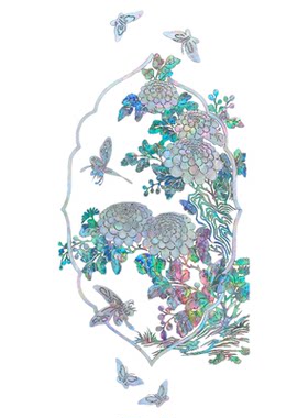 大盟仿螺钿水移画贴纸