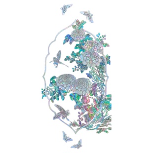新中式家具柜子改造装饰贴纸仿螺钿贝壳大盟水移画瓷砖玻璃贴花