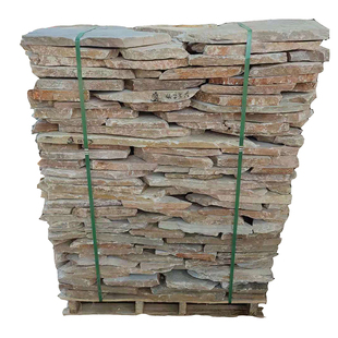 天然碎拼石文化石不规则外墙砖青石板铺地石材青灰色冰裂纹乱石