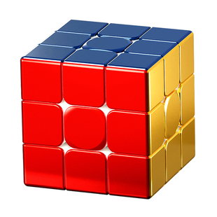 圣手合金魔方三阶炫彩金属质感3阶速拧比赛专用顺滑儿童益智玩具