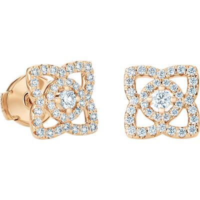 debeers戴比尔斯钻石玫瑰金耳钉