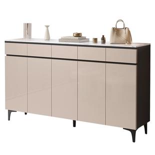 实木鞋柜家用门口入户岩板大容量储物柜子客厅一体靠墙室内玄关柜