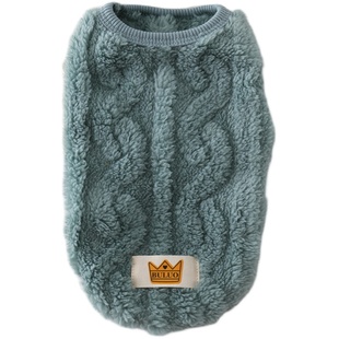 秋冬麻花双面绒背心宠物衣服狗狗保暖棉衣马甲泰迪比熊猫咪服饰