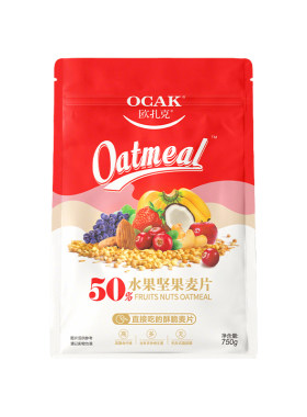欧扎克水果坚果麦片750g酸奶果粒