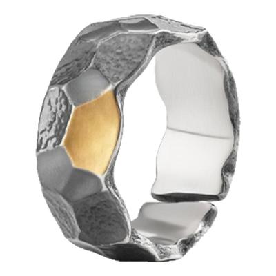 斯吾男士纯银复古潮流戒指手工