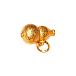 925纯银葫芦小吊坠通孔隔珠配饰点缀吊坠配件DIY装饰手链项链配件