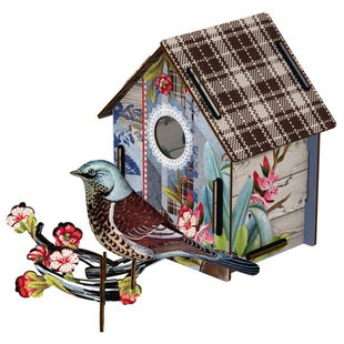 意大利Miho 拼插装饰鸟 鸟舍 鸟屋墙面装饰 立体壁饰 家居摆件