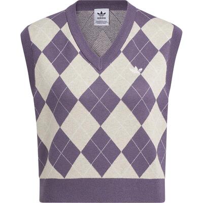 Adidas/阿迪达斯正品三叶草女子针织复古V领休闲单马甲IX7814